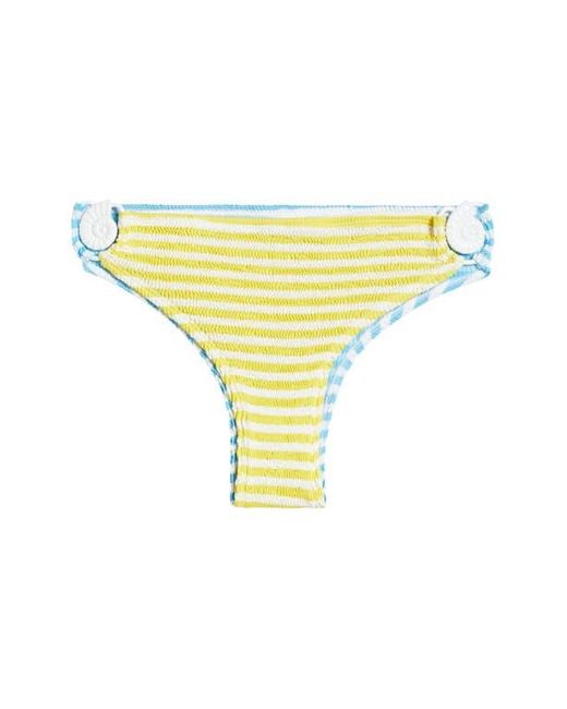 Cleonie Yellow Colorblocked Bikini Bottoms