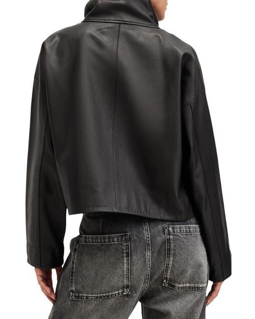 AllSaints Black Ryder Leather Jacket