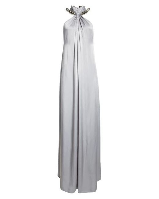 Stella McCartney Gray Sphere Satin Gown