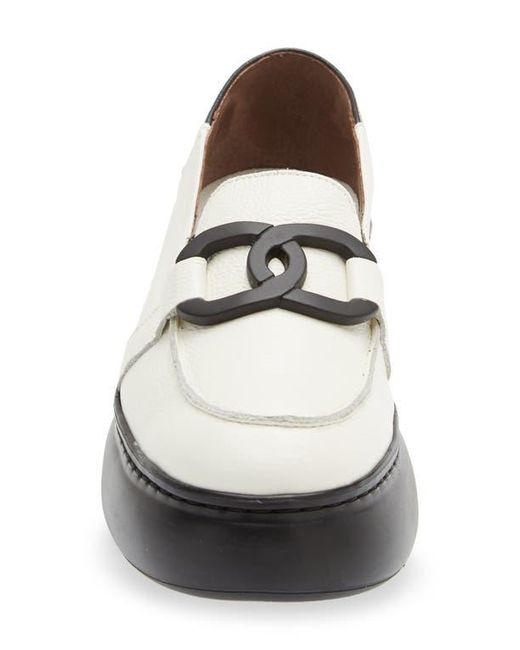 Wonders White Platform Loafer