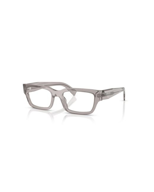 Prada Gray 54Mm Rectangle Optical Glasses for men