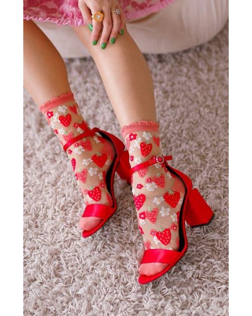 Sock Candy Red Eye Candy Assorted 2-Pack Sheer Crew Socks