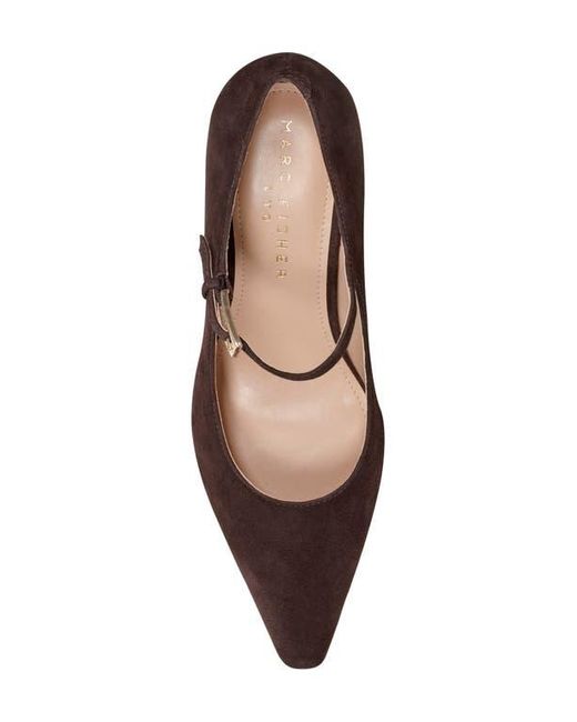 Marc Fisher Brown Nollie Pointed Toe Pump