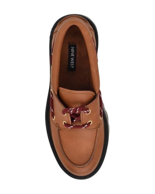 Nine West Brown Kerisa Lug Sole Loafer