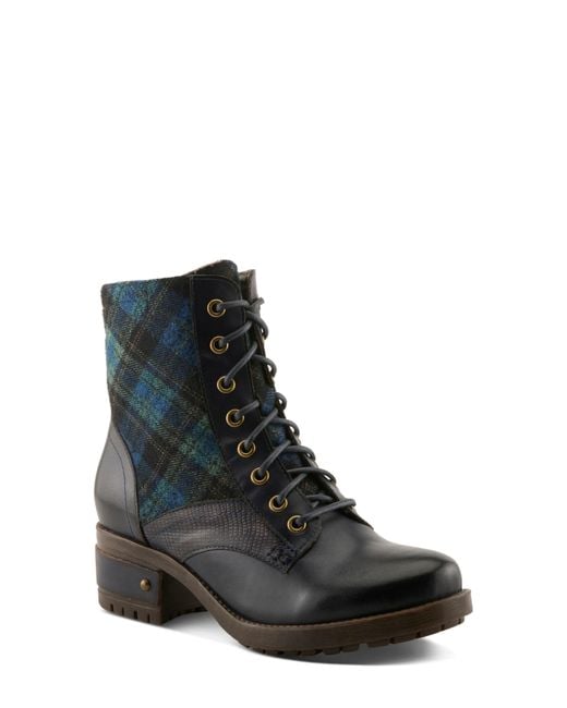Spring Step Black Marty Combat Boot
