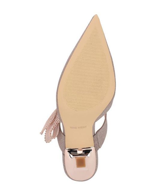 Nine West Pink Bowey Pointed Toe Mule