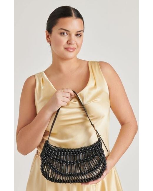 Dolce Vita Black Cannes Faux Leather Baguette Bag