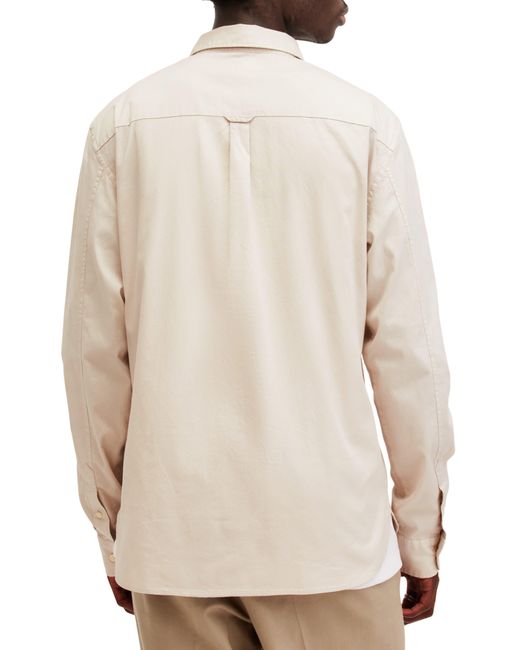 AllSaints Natural Hawthorne Slim Fit Button-up Shirt for men