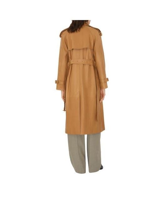 Burberry Metallic Long Leather Castleford Trench Coat