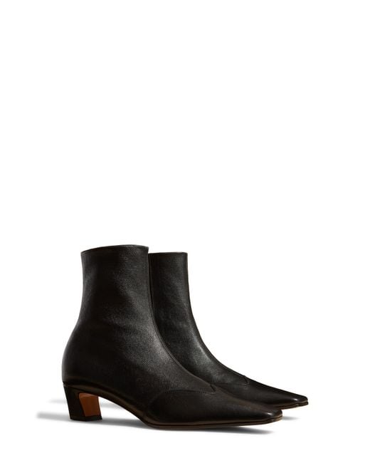 Khaite Black Nevada Square Toe Bootie