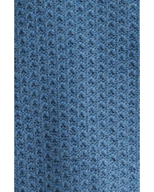 Obey Blue Loreto Textured Polo Sweater for men