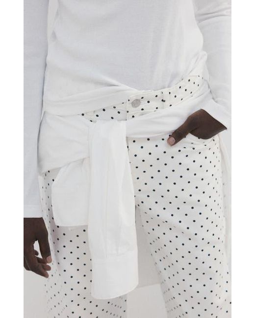 Mango White Dot Balloon Jeans