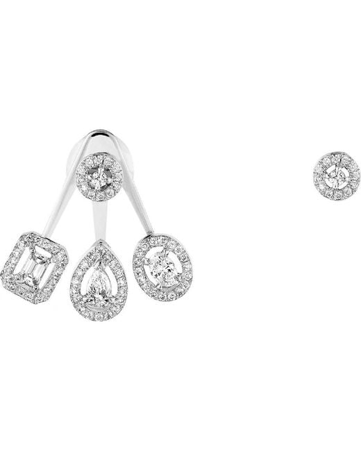 Messika Women's Metallic My Twin Mono Mismatched Diamond Earrings