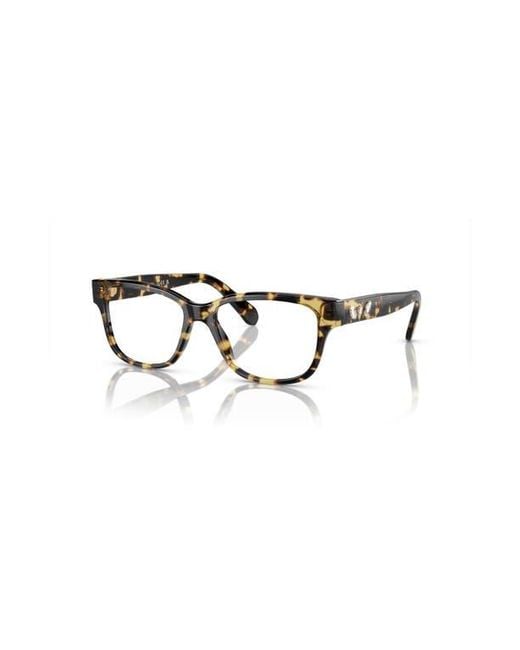 Swarovski Brown 54Mm Rectangle Optical Glasses