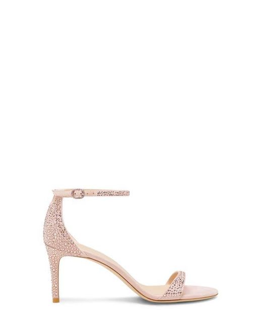 Stuart Weitzman Pink Nudist Shine 75 Sandal