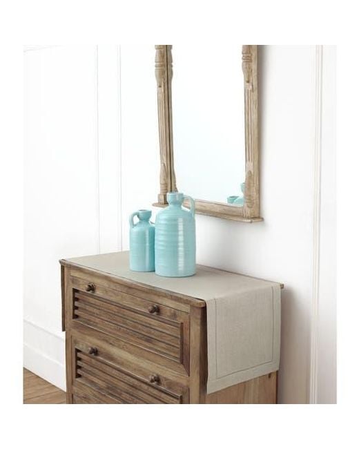 Solino Home Gray Linen Table Runner