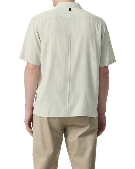 Rag & Bone Green Dalton Dobby Short Sleeve Button-Up Shirt for men