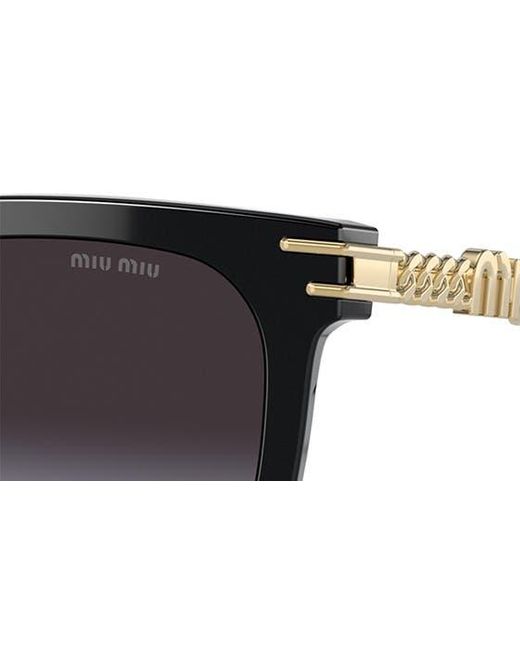Miu Miu Black 55mm Gradient Pillow Sunglasses