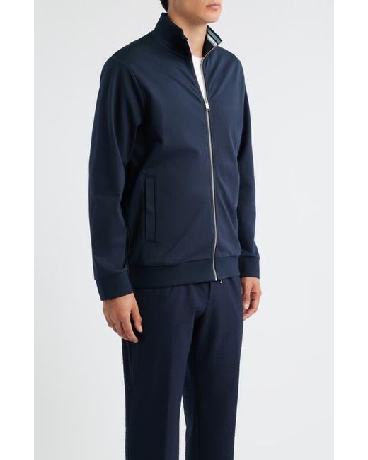 Boss Blue Shepherd Knit Zip Jacket for men