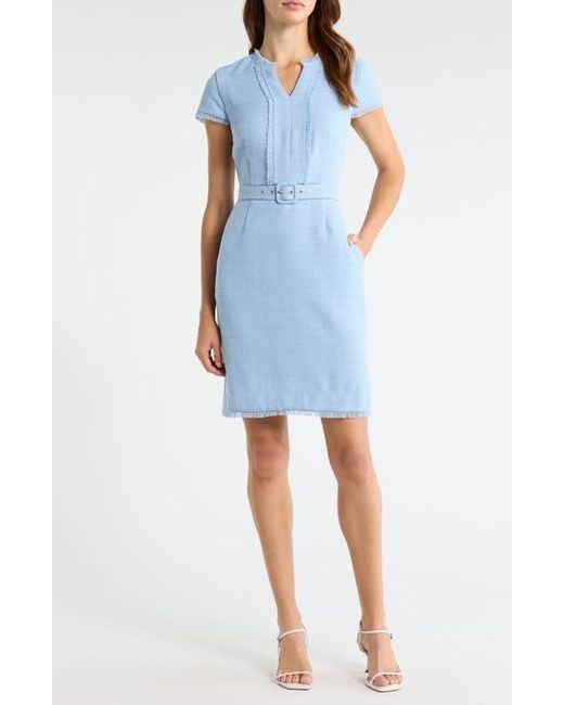 tahari blue dress Elie Tahari