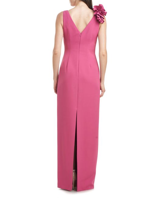 JS Collections Pink Anais Sleeveless Column Gown