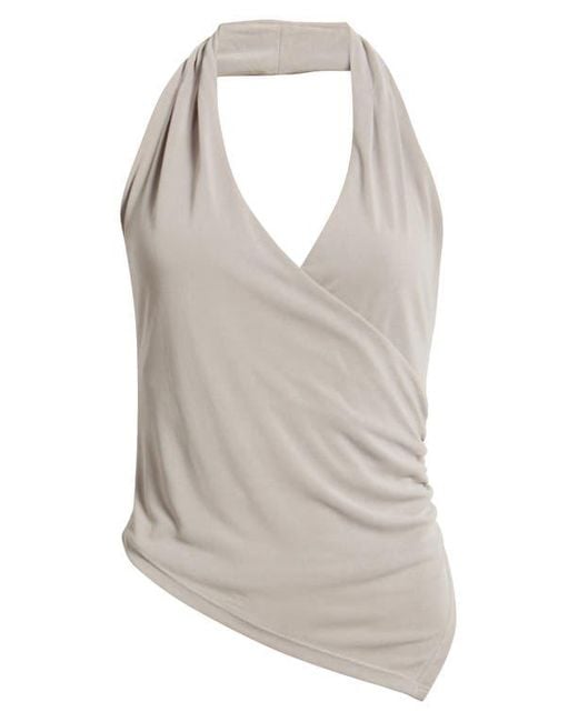 Mango White Toucan Wrap Halter Top