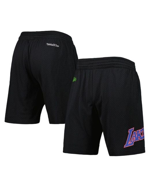 Men's Mitchell & Ness Blue/White Los Angeles Lakers 2009/2010 Hardwood  Classics Authentic Shorts