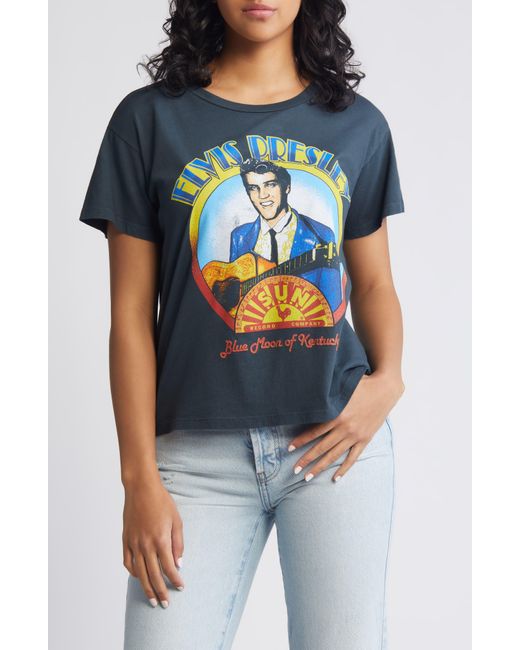 Daydreamer Blue Elvis Sun Records Cotton Graphic T-shirt