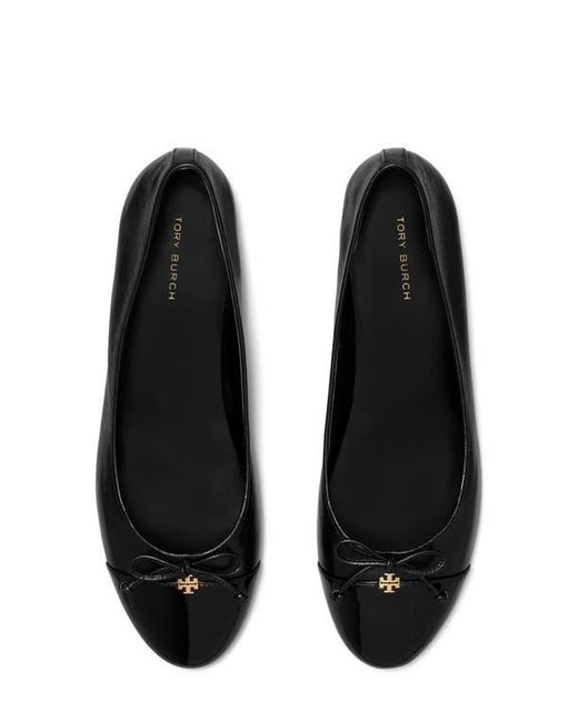 Tory Burch Black Cap Toe Ballet Flat