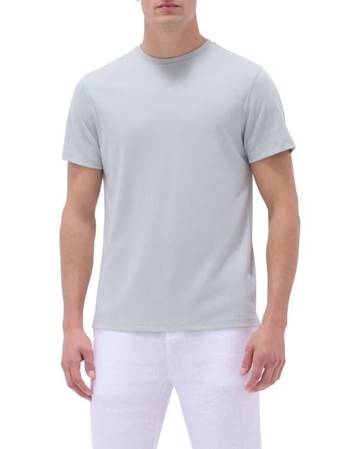 Bugatchi Blue Hank Solid Pima Cotton T-Shirt for men