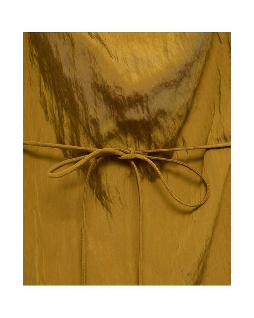Mango Orange Texture Tie Waist Sleeveless Top
