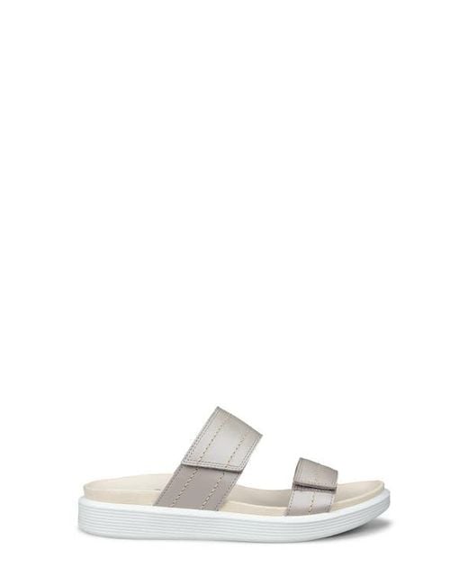 Ecco White Soft Mule Sandal
