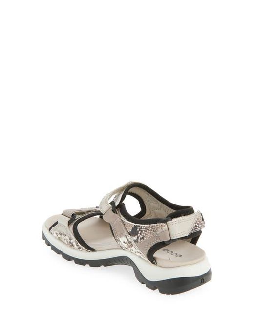 Ecco White Yucatan Patchwork Sandal
