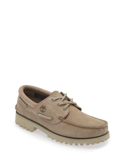 Timberland Brown Authentic 3-eye Lug Boat Shoe for men