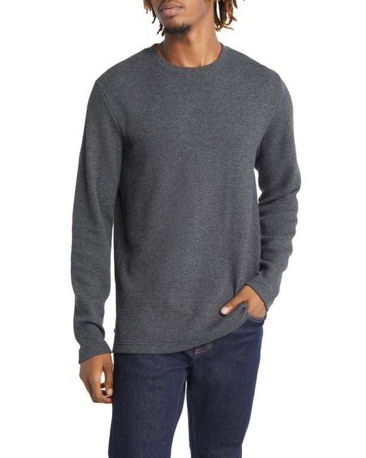 Travis Mathew Gray Cloud Waffle Crewneck Tee for men