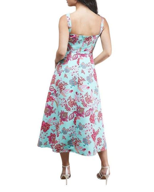 Oasis Blue Strappy Midi Prom Dress