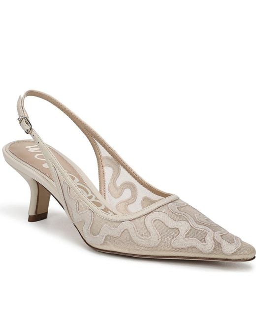 Sam Edelman White Bianka Slingback Pump