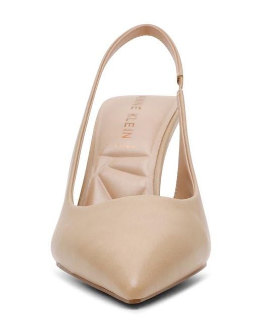 Anne Klein Natural Itzy Pointed Toe Slingback Pump