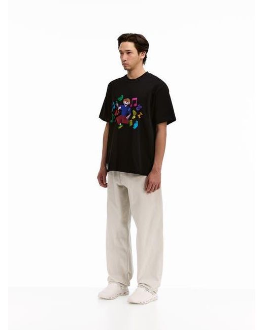 vowels Black 3D Tee for men
