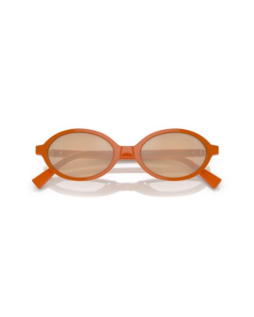 Miu Miu Orange 50mm Oval Sunglasses