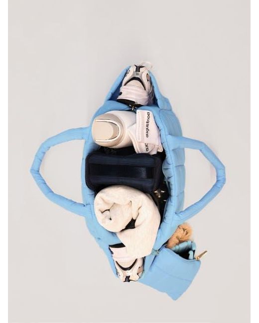 augustnoa Blue Weekender Duffle Bag
