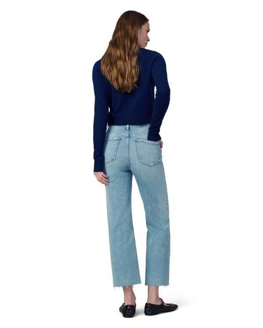 Joe's Jeans Blue The Blake Raw Hem Crop Wide Leg Jeans