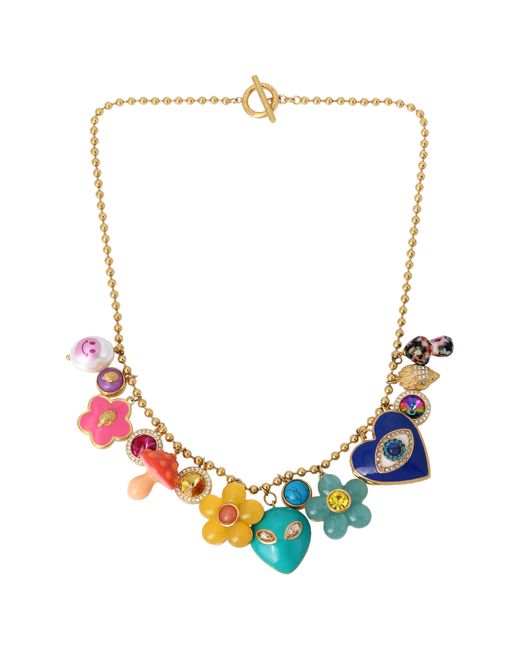 Kurt Geiger Multicolor Rainbow Charm Necklace