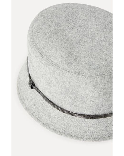 Brunello Cucinelli White Bucket Hat