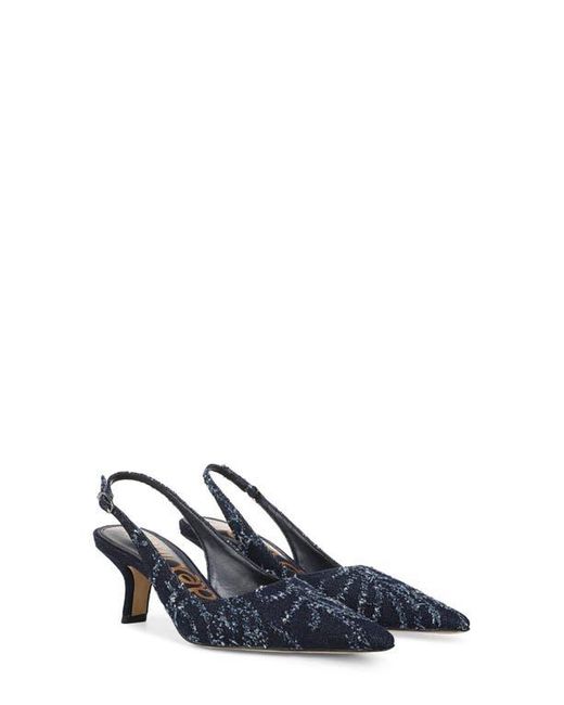 Sam Edelman Blue Bianka Slingback Pointed Toe Pump