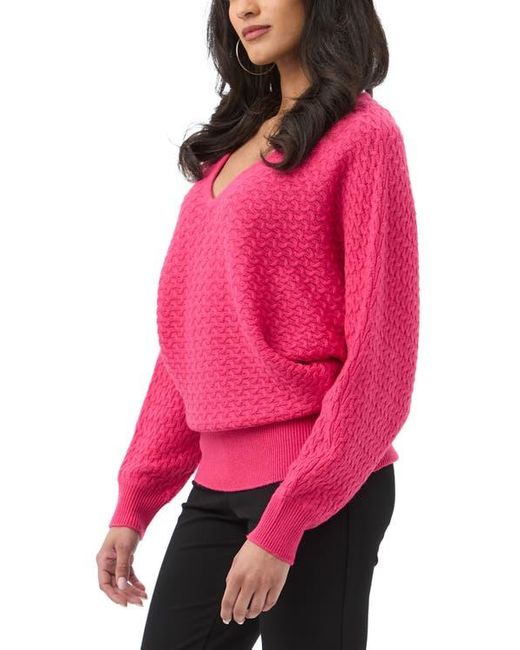 Trina Turk Red Lima V-Neck Pullover Sweater