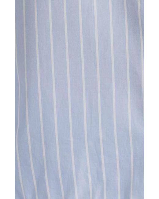 FRAME Blue The Modern Collar Stripe Crop Button-Up Shirt