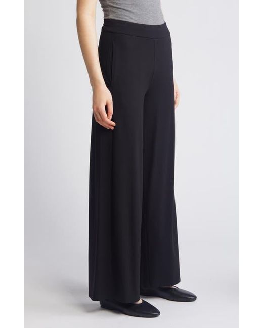 Eileen Fisher Black High Waist Wide Leg Pants