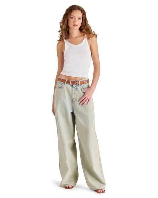 Steve Madden Natural Magnus Low Rise Wide Leg Jeans