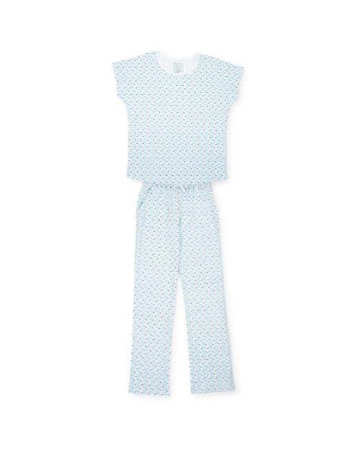 Lila and Hayes Blue Marcia Pajama Pant Set